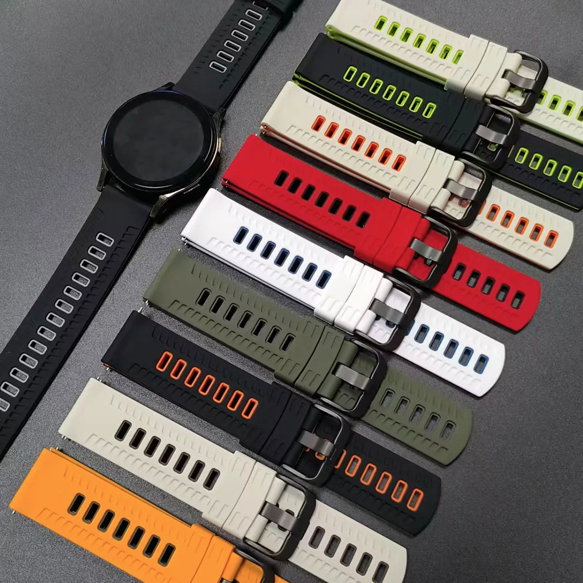 Correa de silicona de 22mm para HUAWEI Watch GT6 Pro GT 6 5 4 3 2 46mm pulsera Universal reloj 5 4 Pro/GT3 SE pulseras para hombres y mujeres - imagen 3