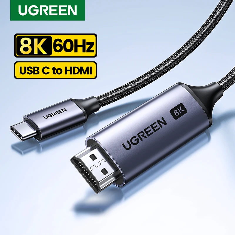 Cable USB C a 4K 8K compatible con HDMI 8K/60Hz 4K/120Hz para MacBook Pro iMac iPad Pro para Samsung Galaxy USB C a HDMI 2,1