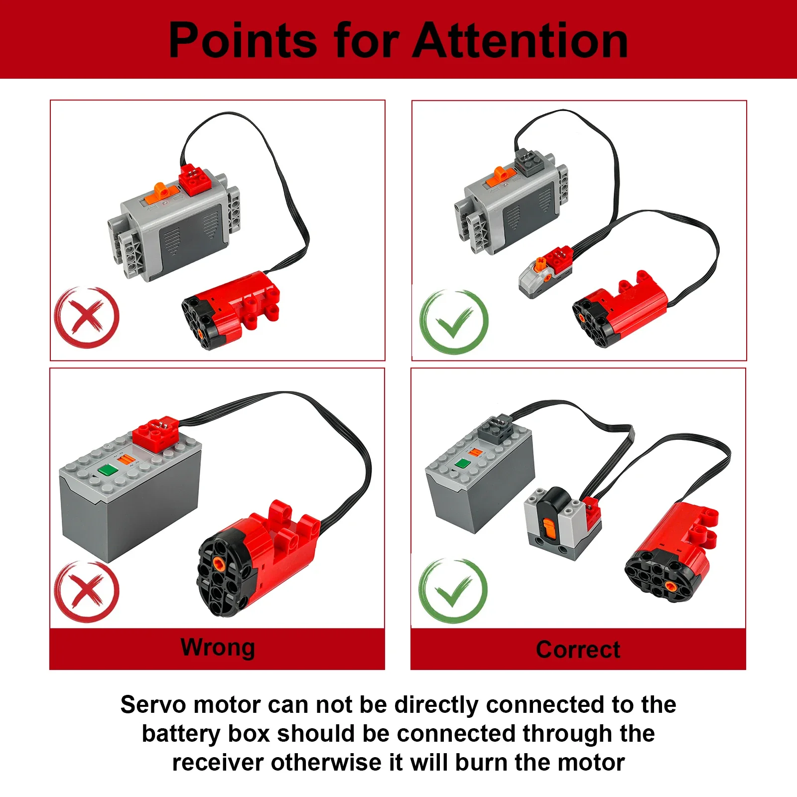 Funciones de energía MOC, pieza versión mejorada, Motor M de alta velocidad L XL, grupo de energía de servomotor para bloques de construcción 88003 88004 8882 - imagen 3