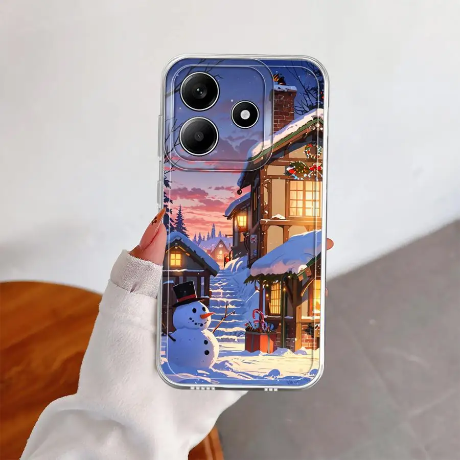 Funda Protectora para Teléfono Xiaomi Redmi Note 14 Pro Plus 10S 11S A4 13C 9 10 12S 14C Note 13 11 12, Diseño Invernal, Nieve, Navidad, Papá Noel - imagen 3