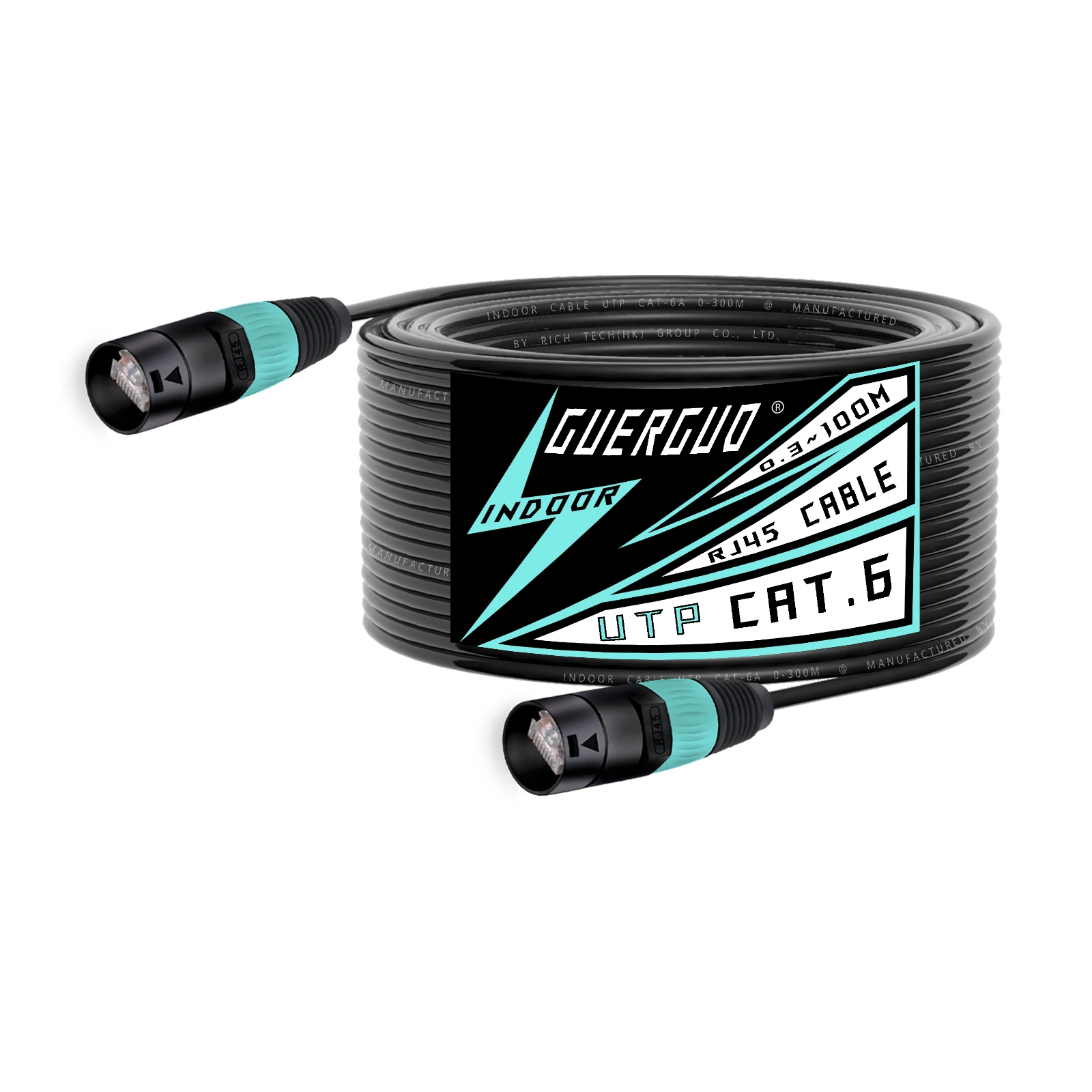 0,3 M-100 M 1 pieza CAT6 RJ45 extensión EtherCON de escenario Cable sin blindaje Cable UTP de red LAN para exteriores e interiores con enchufe de aleación de Zinc - imagen 5