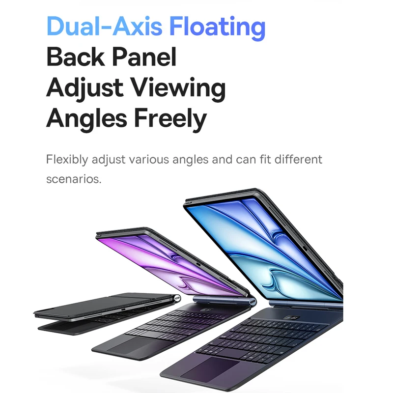 Baseus para iPad 2018-2024 teclado mágico Bluetooth para iPad Pro Air 4 Air 5 Air 6 11 10,9 12,9 13 pulgadas funda magnética inteligente - imagen 3