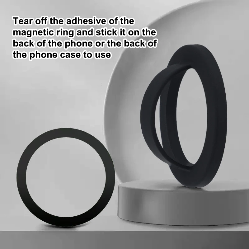 Soporte magnético para anillo de teléfono, accesorio de agarre, anillo magnético extraíble para teléfono, soporte de anillo de silicona líquida resistente al agua - imagen 5