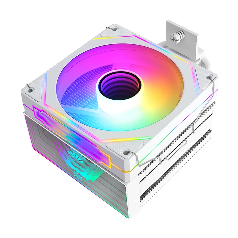 QiuzAim-ventilador ARGB negro de 120mm, el mejor enfriador de Cpu X79 X99 para juegos, tubo de calor 4/6, instalación refrigerada por aire LGA115x 1200 1700 2011 AM5 AM4 - imagen 4