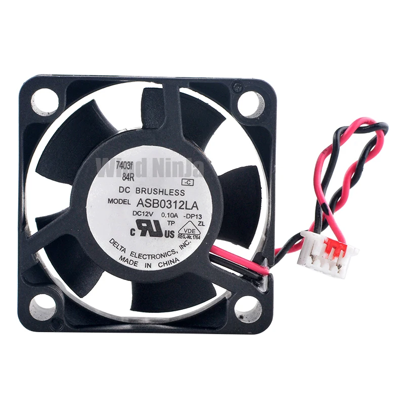 ASB0312LA Micro ventilador de refrigeración 3cm/30mm 30x30x10mm DC12V 0.10A 2 pines 8000 RPM para fuente de alimentación - Solución de enfriamiento compacta - imagen 4