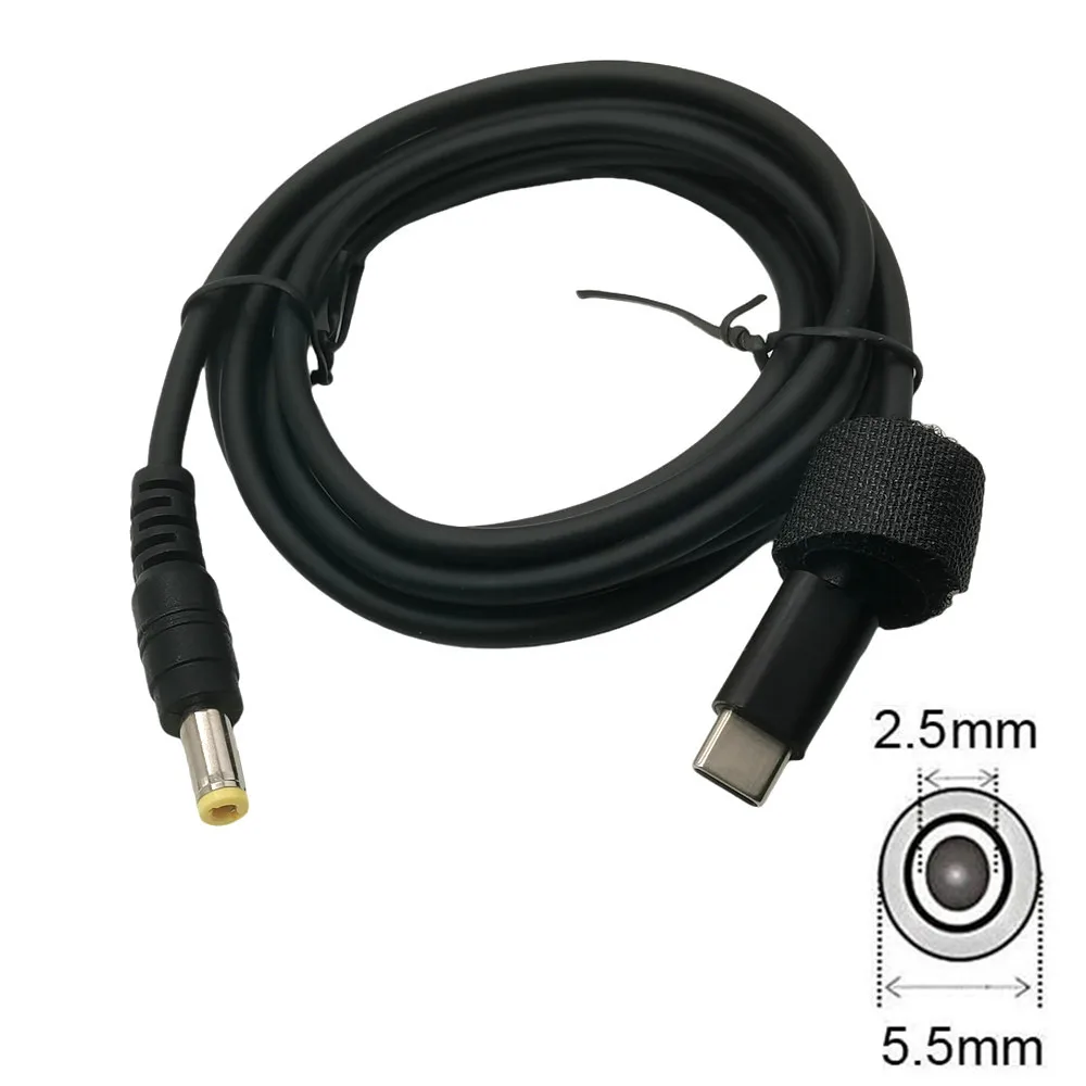 Cable adaptador de gatillo de señuelo PD3.0 a DC 5,5x2,1 5,5x2,5, Cable TYPE-C PD, línea de señuelo QC4, cargador de 15V y 20V para Notebook