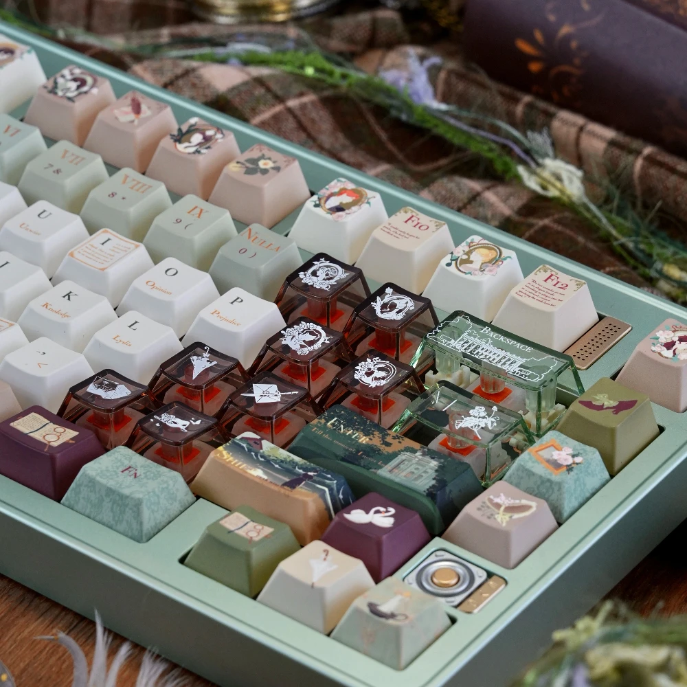 Teclas de orgullo y prejuicio, teclas de teclado mecánico Retro elegantes de alta gama Cherry Pbt - imagen 2