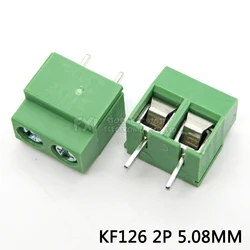 Lote de 10 unidades de tornillos de KF126-5.08-2P, 250V, 8A, 2 pines, 5,08mm, Pin recto, PCB, 26-14A WG