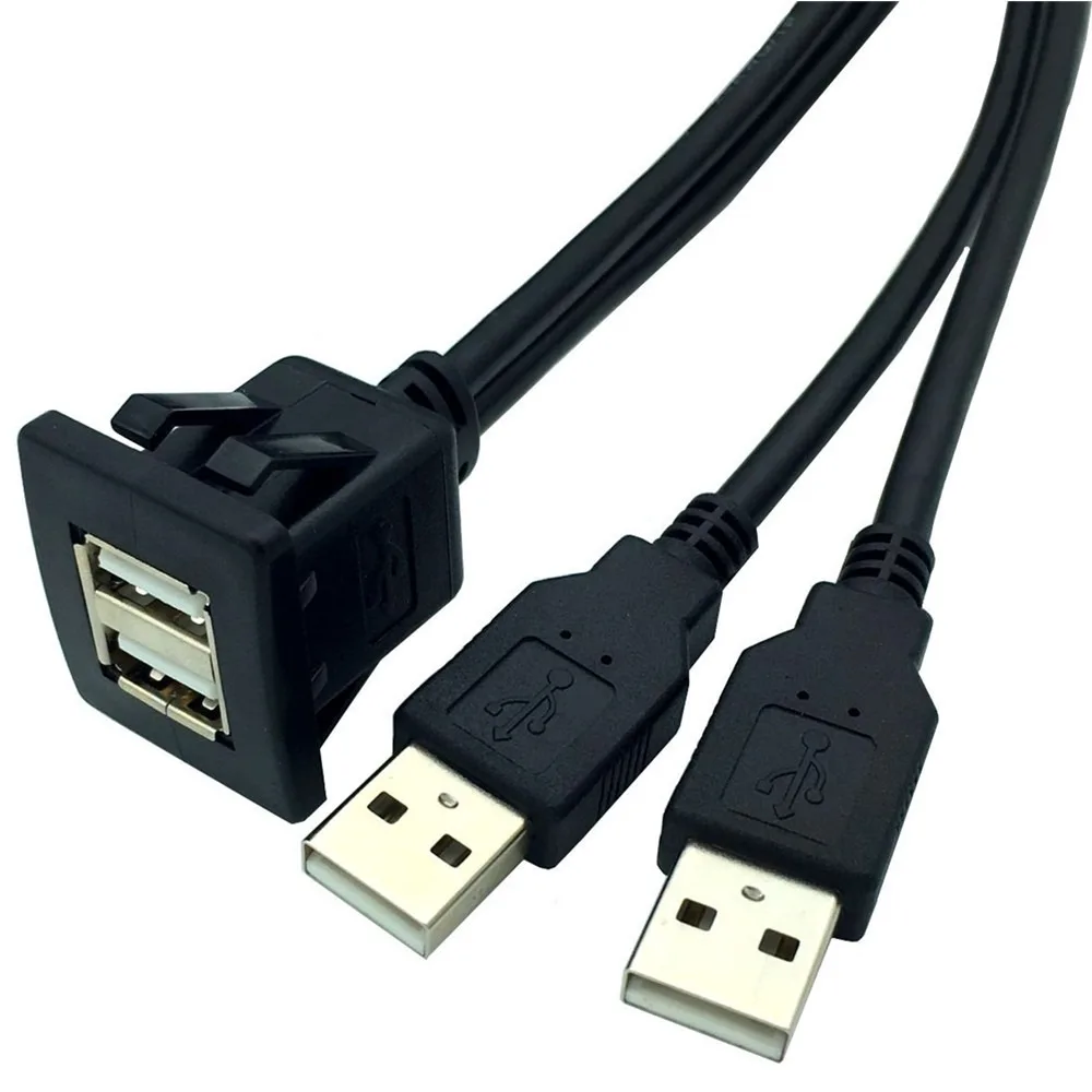 Cable impermeable USB 3,0 Dual para coche, Cable de extensión de montaje fijo roscado USB macho a hembra, para panel de instrumentos, barco, motocicleta - imagen 3