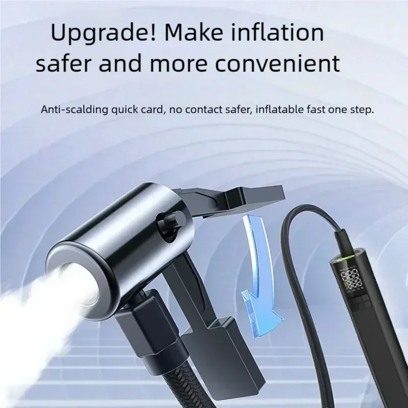 Inflador de coche inteligente portátil, Sensor de presión de aire de alta precisión, detección de presión de aire de neumáticos en tiempo Real, reemplazo de aire seguro - imagen 2