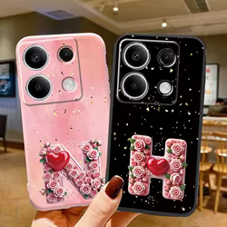 Funda de teléfono para Xiaomi Redmi Note 13 Pro 4G, funda para niñas Note13 Pro, protección con corazón, amor, rosa, letras artísticas, Día de San Valentín