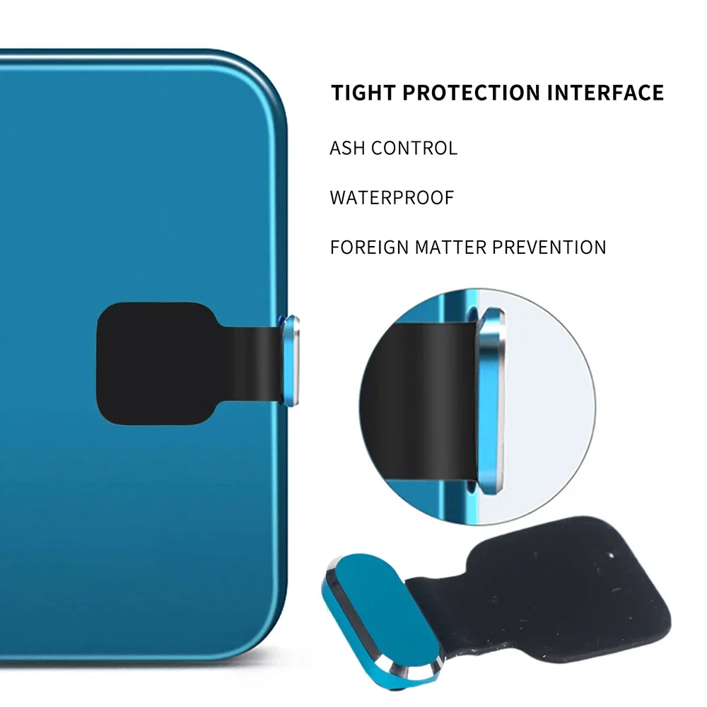 Tapones antipolvo adhesivos antipérdida para Apple IPhone 15/15 Pro Max/15 Plus/15 Pro, puerto de carga Universal tipo C, tapa protectora - imagen 3