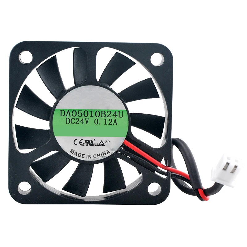 DA05010B24U 5cm 50mm ventilador 50x50x10mm DC24V 0.12A ventilador de refrigeración de doble rodamiento de bolas de 2 pines para convertidor de frecuencia de cargador