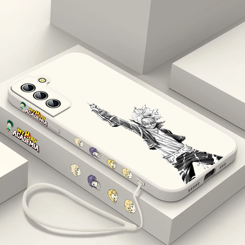 Funda de teléfono My Hero Academia para Samsung Galaxy S24, S23, S22, S21, S20 Pro, FE Plus, Ultra líquida, cubierta de cuerda izquierda - imagen 4