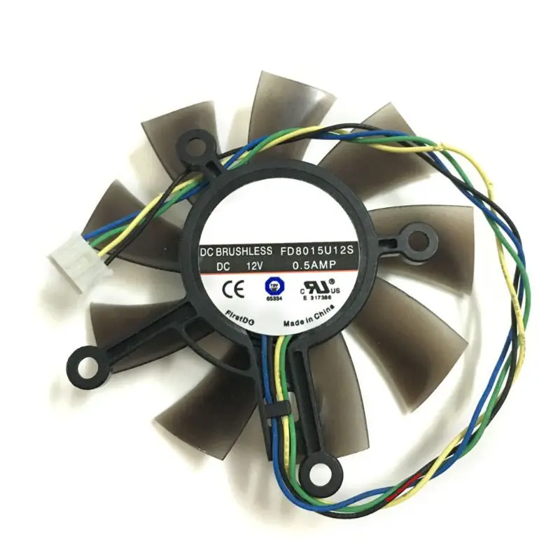 Ventilador enfriador de 75MM FD8015U12S DC12V 0.5AMP 4PIN para ASUS GTX 560 GTX550Ti HD7850, ventiladores de refrigeración de tarjetas de vídeo gráficas - imagen 4