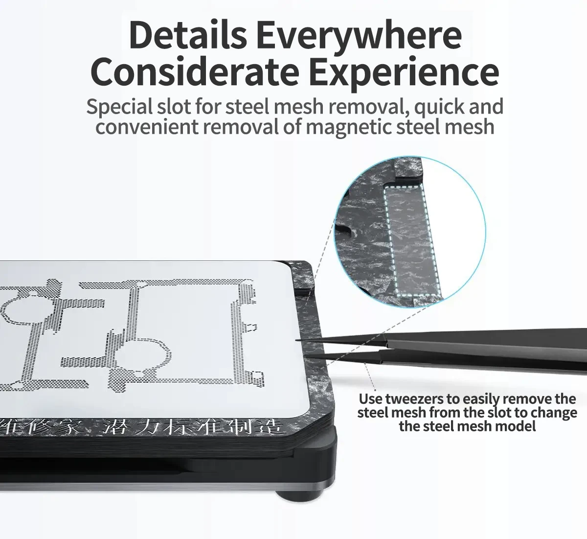 YCS-Estación de plantación de estaño magnética fuerte multifuncional para IPhone X, 11, 12, 13, 14, 15 Series, herramientas - imagen 2