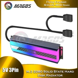 Disipador SSD M.2 NVMe 2280 Aluminum Refrigeración Pasiva