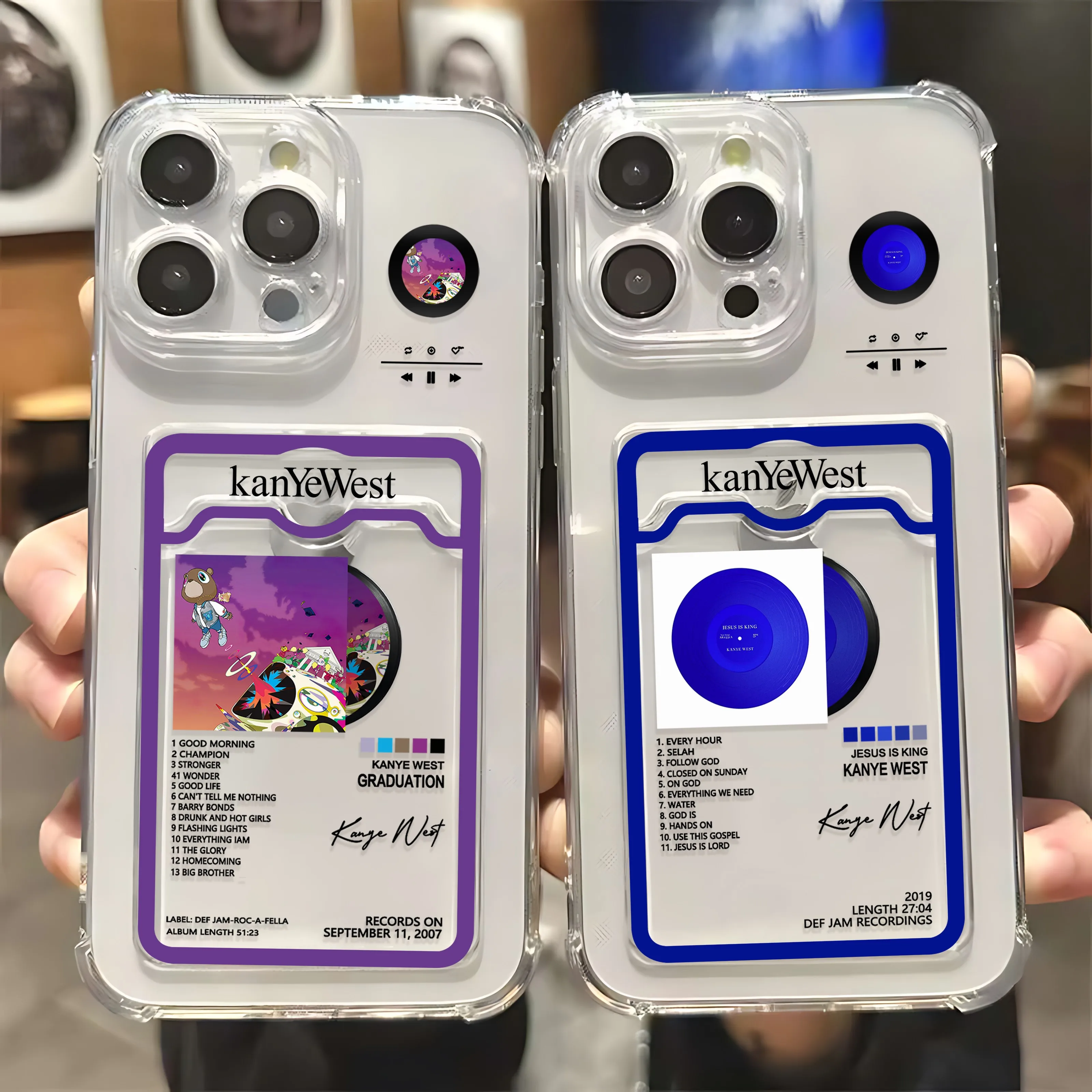 Funda transparente para tarjetas de álbum, carcasa para OPPO A16, A15, A74, A54, A98, Reno 6, 7, 8, Realme, C55, C53, C35, C33, C31, 9I, 5G, Kanye West - imagen 2