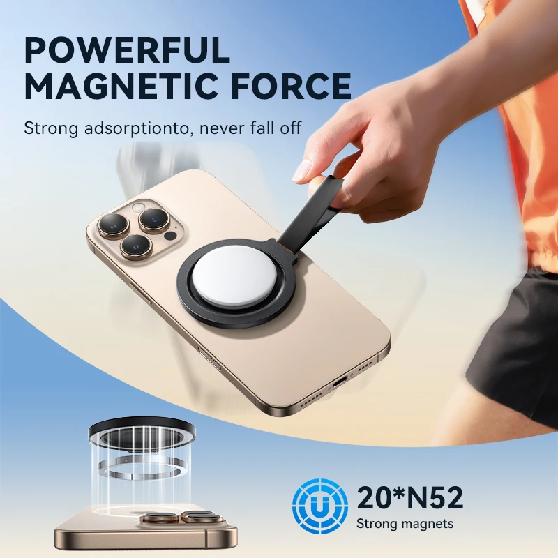 Base magnética JOYROOM con mango de silicona, soporte magnético para teléfono Compatible con empuñaduras de teléfono para iPhone 16 15 14 13 12 Pro Max - imagen 4