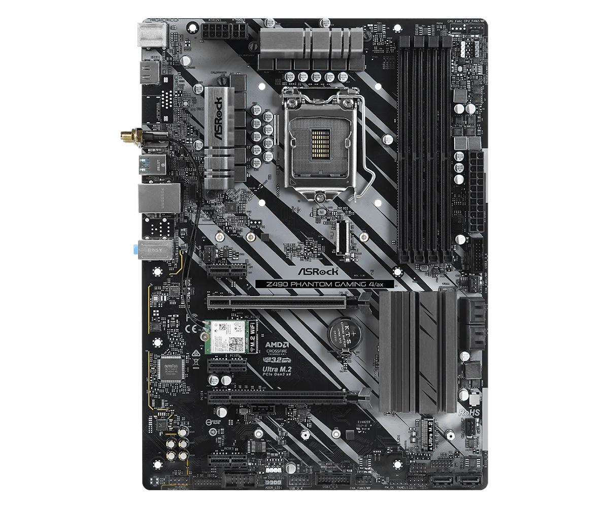 Placa base ASRock Z490 Phantom Gaming 4/ax LGA 1200 intel Z490 compatible con 10105 10700 10100 10320 G6400 10305 cpu DDR4 128GB ATX - imagen 3