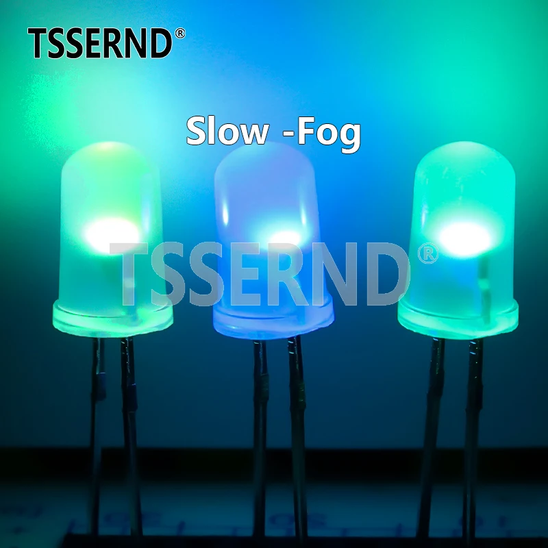 Flash RGB rápido/lento, 50 piezas, F5, 5mm, rojo, verde, azul, arcoíris, diodo emisor de luz intermitente multicolor, LED redondo a todo Color, bricolaje - imagen 4