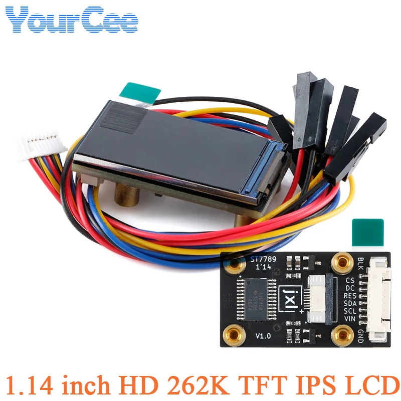 Módulo de pantalla LCD TFT IPS a Color HD 262K de 1,14 pulgadas 135*240 ST7789 controlador SPI para placa de desarrollo Arduino ESP32 3,3 V/5V