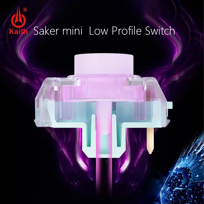 Kailh-Mini interruptor Saker de perfil bajo, accesorios para jugadores, 0,8mm, intercambio en caliente rápido, mini teclado mecánico, interruptores calientes - imagen 4