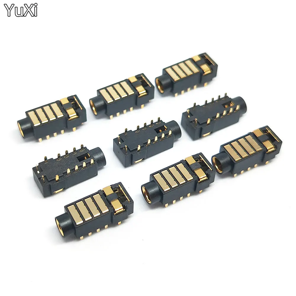 YuXi-toma de corriente para auriculares, 2 piezas, chapado en oro, 4,5mm, Pin de 5 secciones de Audio para Sony Player 4,4 Balance Jack