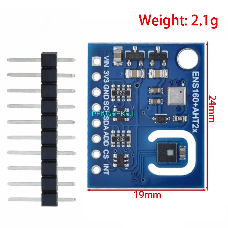 ENS160 AHT21 Dióxido de carbono CO2 eCO2 TVOC Calidad del aire y temperatura Sensor de humedad - imagen 3