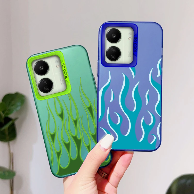 Funda de teléfono con corazón de amor para Xiaomi Poco C65, carcasa mate suave de TPU a prueba de golpes, carcasa trasera dura de PC para Poco C65 PocoC65 - imagen 2