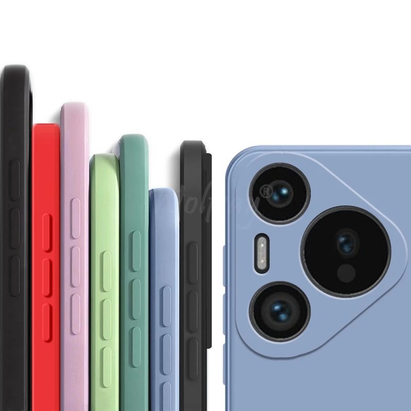 Funda de silicona líquida para móvil, carcasa protectora de TPU de goma Pura 70 Pro, para Huawei Pura 70 Pro