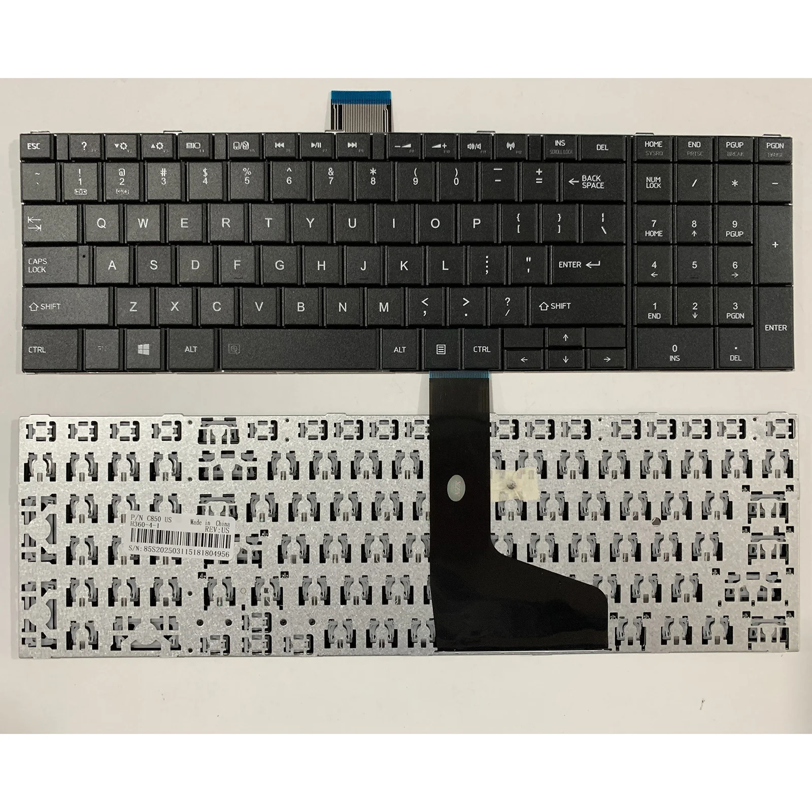 Teclado de ordenador portátil con diseño estadounidense para Toshiba Satellite C850 C850 02D C850-P5010 c850-10C C850D