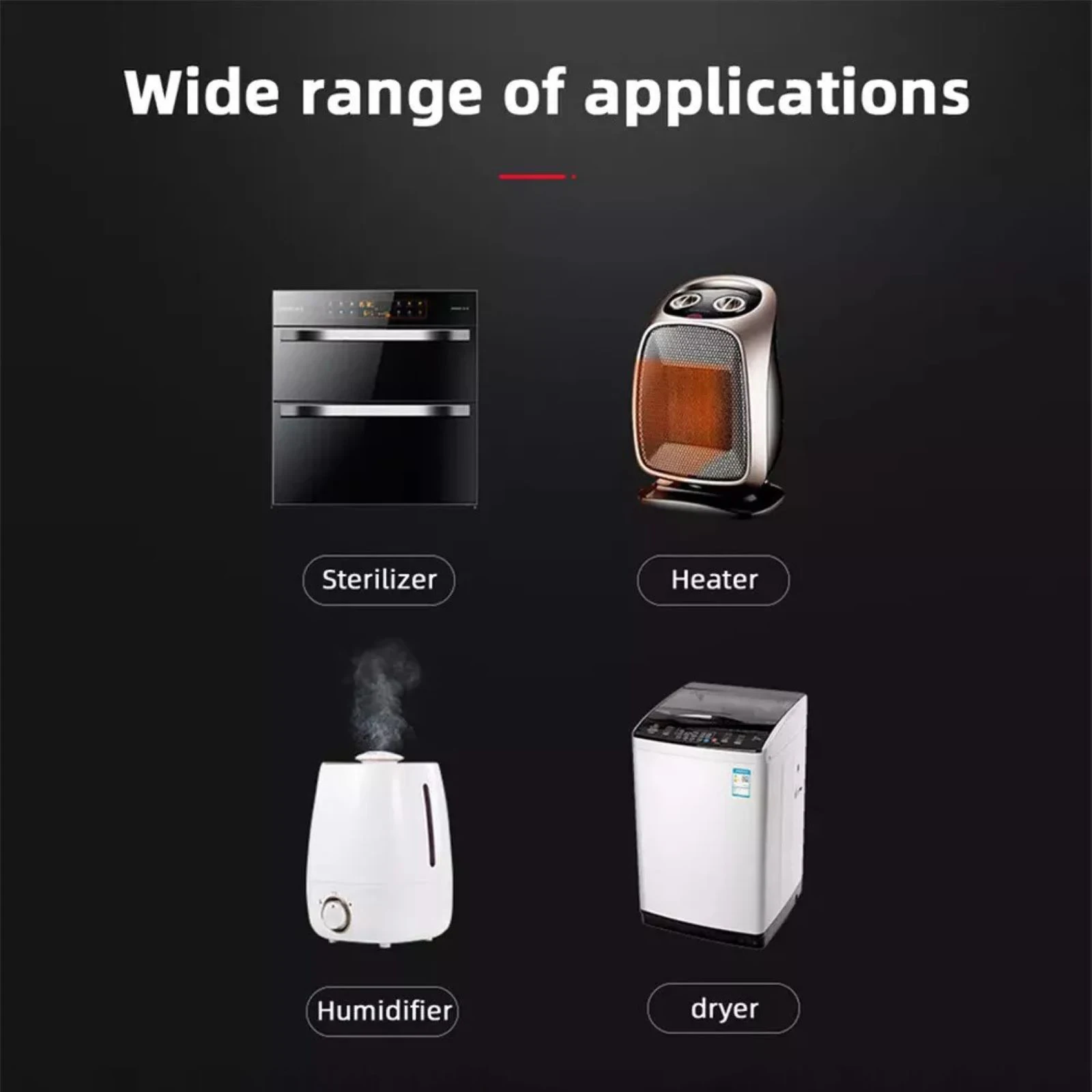 Calentador PTC de 12V y 100W, calentador de temperatura constante de cerámica con ventilador, calentador eléctrico PTC, elemento calefactor de aire de incubación PTC - imagen 4