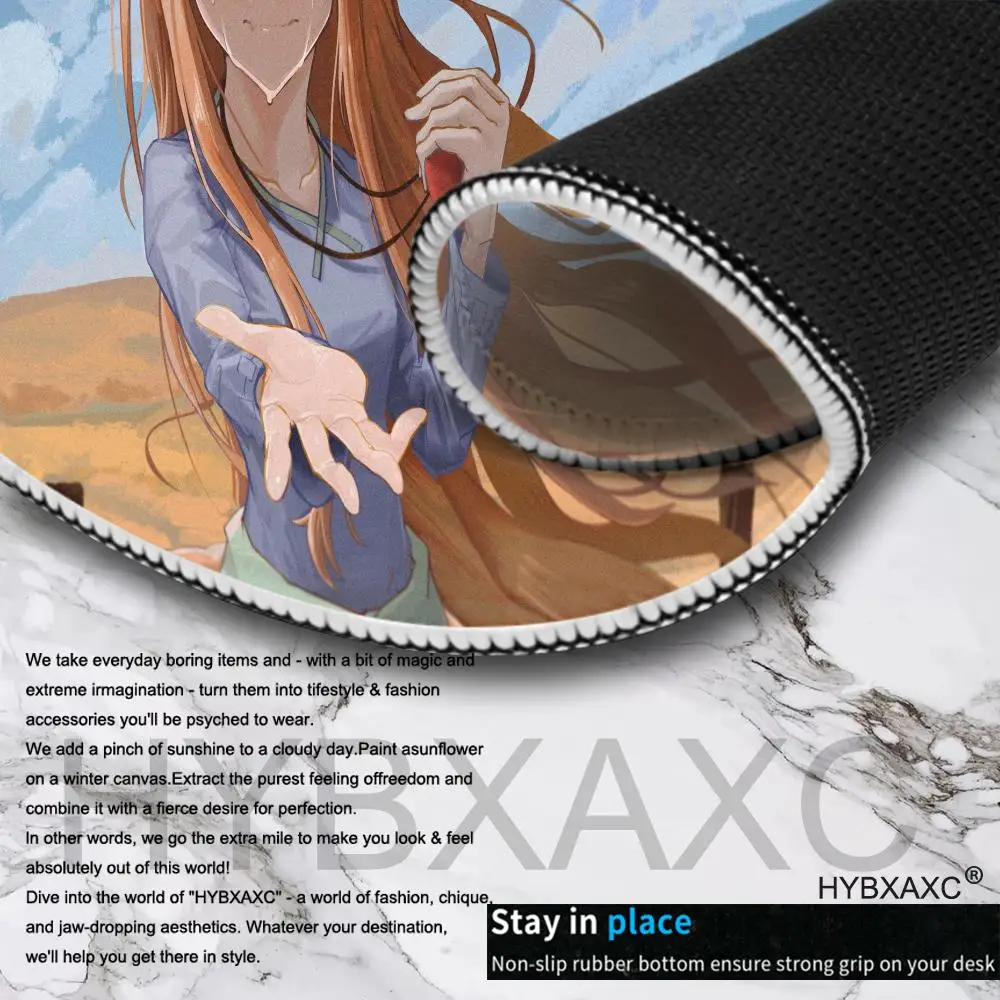Alfombrilla de ratón de Anime Spice And Wolf Horo, alfombrilla de escritorio para teclado grande, alfombrilla de ratón para juegos, alfombrilla antideslizante LockEdge - imagen 5