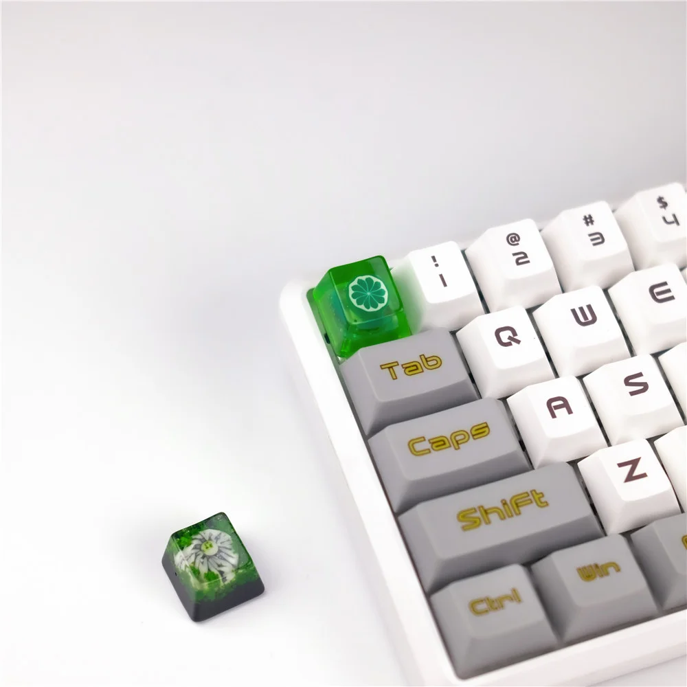 Tecla de fruta de resina personalizada con té de limón transparente, botón de teclado mecánico, interruptor Cherry Mx, tecla de eje transversal - imagen 4