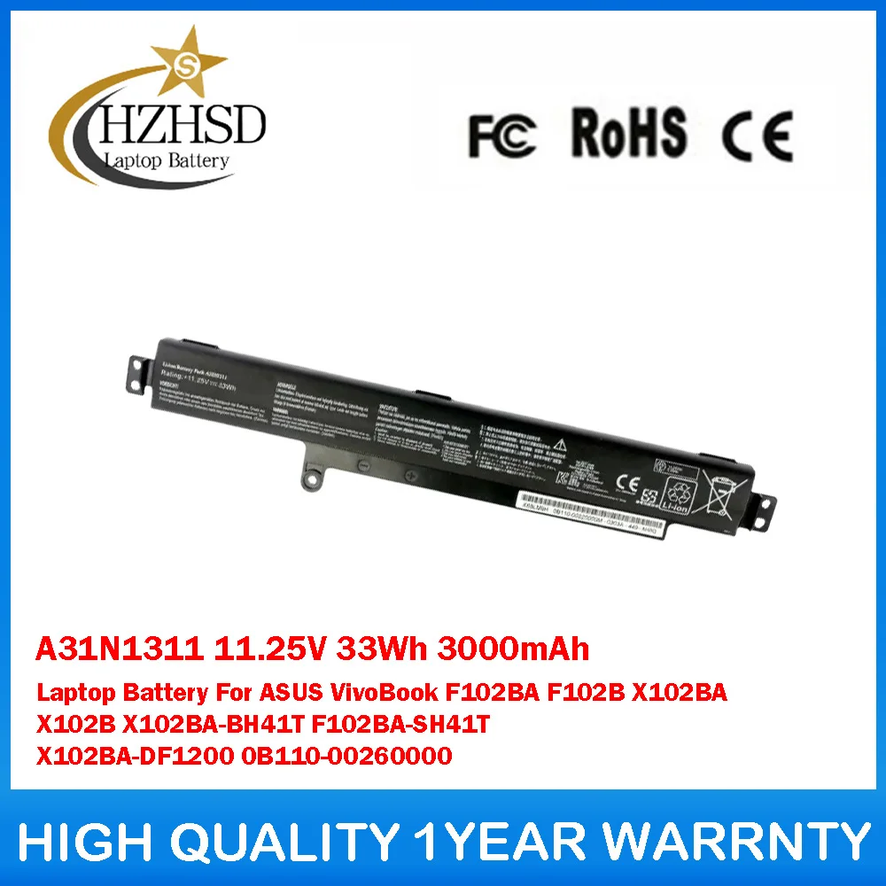 A31N1311 11,25 V 33Wh 3000mAh batería del ordenador portátil para ASUS VivoBook F102BA F102B X102BA X102B X102BA-BH41T F102BA-SH41T X102BA-DF1200