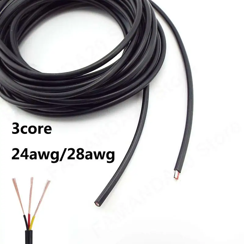 Cable de alimentación de PVC con núcleo de 2, 3 y 4 pines, conector de extensión de cobre, Cable de Audio, 28, 26AWG, 24, 22 AWG, línea suave DC M20 - imagen 4