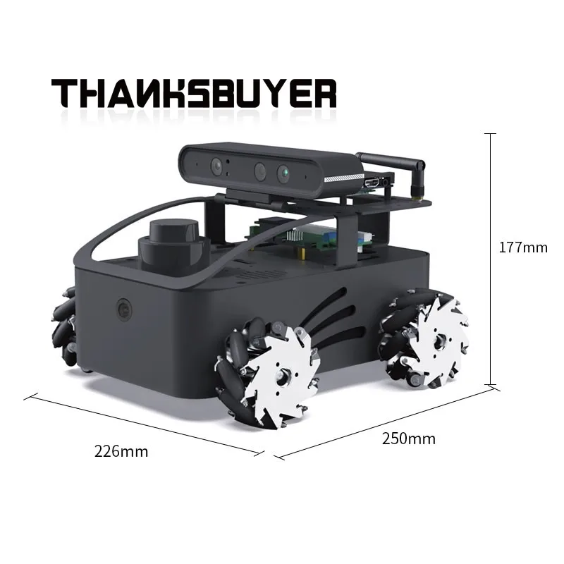ROS2 V550 versión de rueda Mecanum ROS Robot Kit de coche robótico LubanCat1S LubanCat4 4GB 8GB Placa de desarrollo con cámara RGB - imagen 2