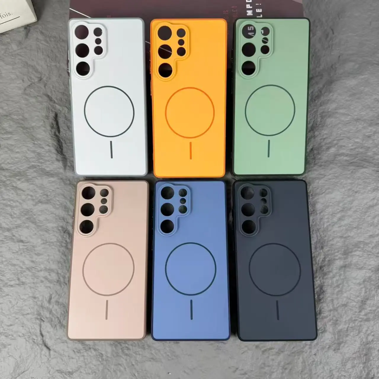 Para Magsafe funda de carga inalámbrica magnética para Samsung Galaxy S26 Ultra S25 S24 Plus Fundas a prueba de golpes TPU funda dura para teléfono de PC - imagen 2