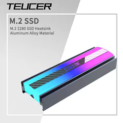 TEUCER Disipador SSD M.2 NVMe 2280 con Iluminación ARGB