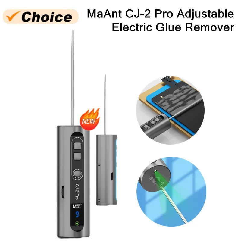 MaAnt CJ-2 Pro herramienta removedora de pegamento OCA eléctrica con lámpara de detección de polvo para teléfono móvil LCD pantalla táctil herramienta de limpieza adhesiva - imagen 2