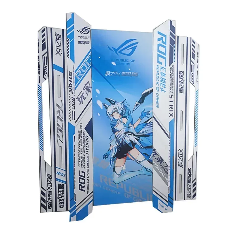 Pegatinas de marco DIY para funda Asus GX601, cubierta de papel Stricker de Anime para chasis MOD Helios, accesorios decorativos para gabinete de juegos ROG - imagen 3