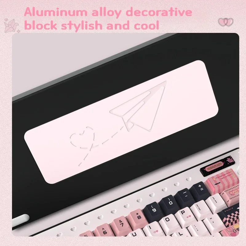 RECCAZR Paper Plane66 R66 Kit de teclado mecánico estructura de junta RGB de aluminio intercambio en caliente con perilla de Control teclado multimodo - imagen 3