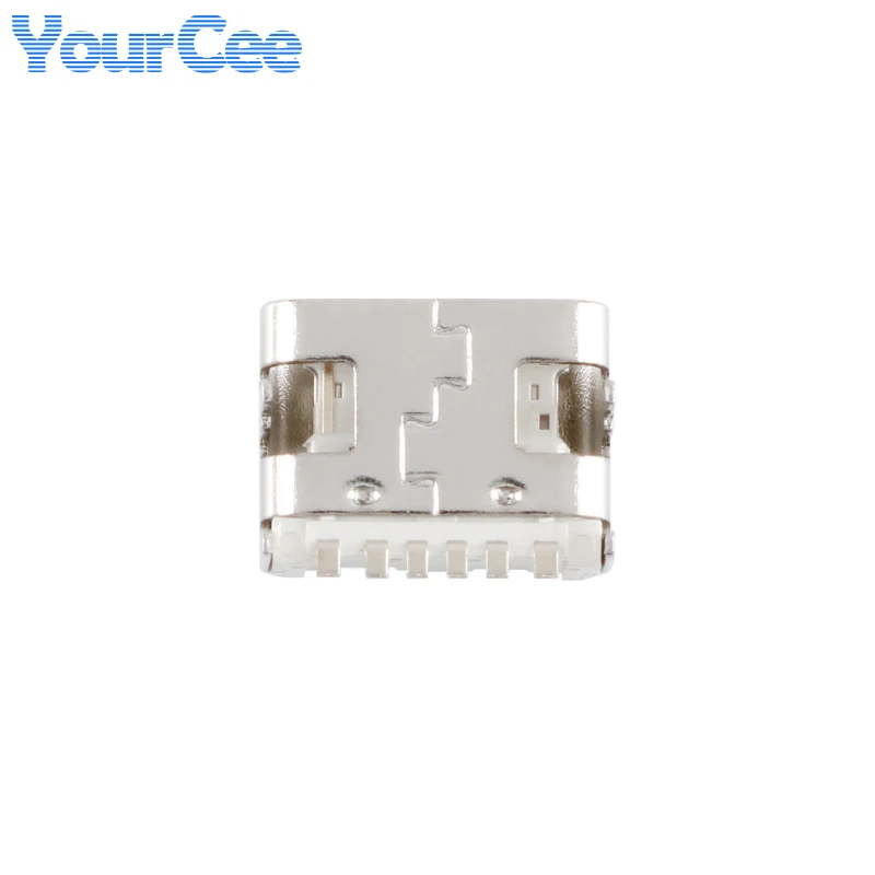 Conector hembra USB tipo C 6P/16P 4 pines fijos SMD enchufe de carga rápida de alta corriente blanco naranja azul verde 10 Uds - imagen 4