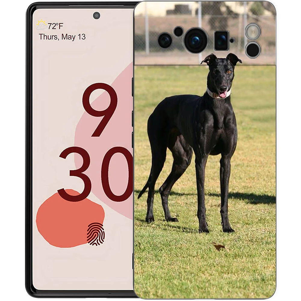 Funda de teléfono Galgo Greyhound Dog para Google Pixel 10 9 8 7 6 Pro XL 9A 8A 6A 7A 5G, funda negra de TPU suave a prueba de golpes - imagen 5