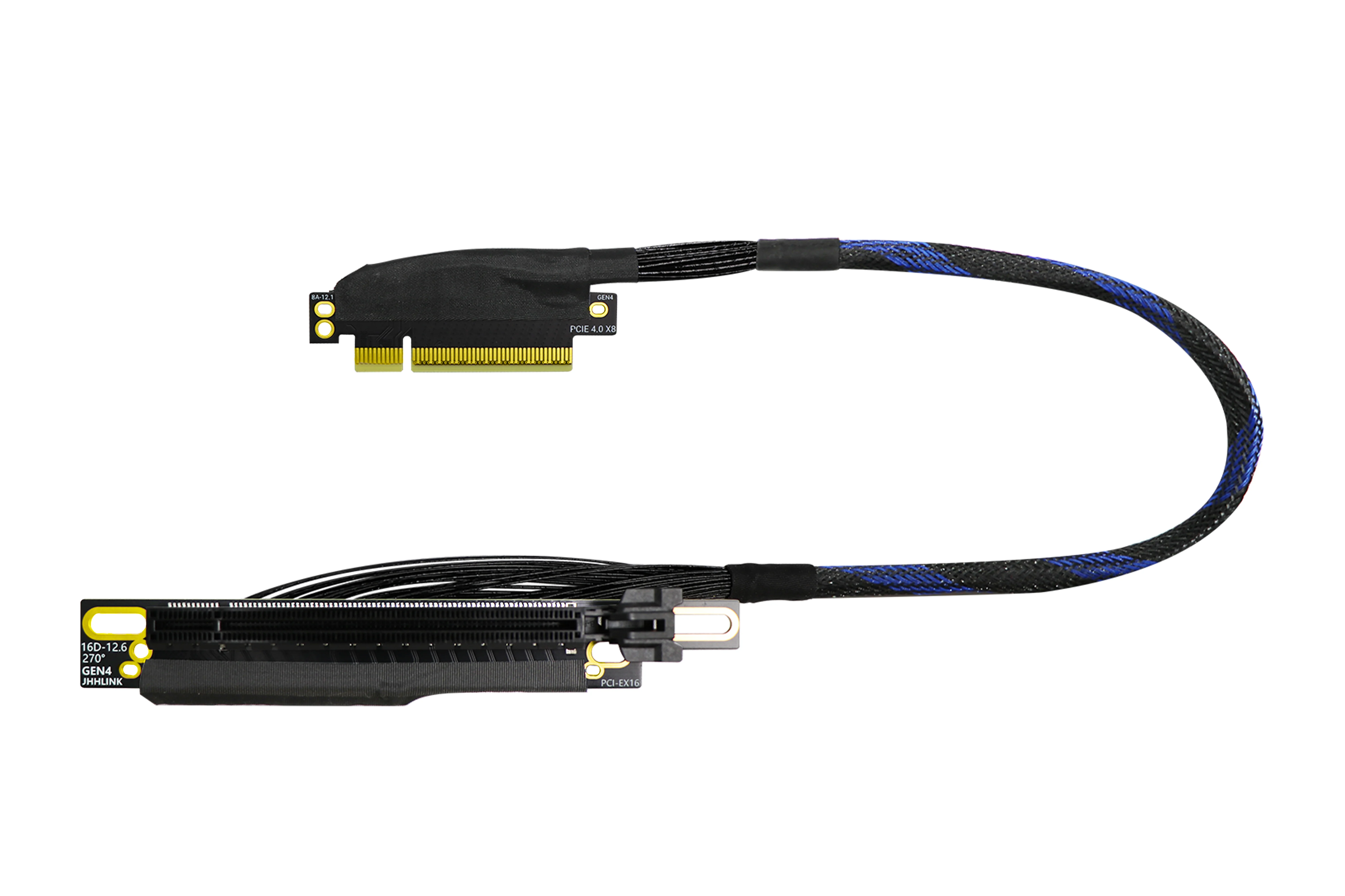 Cable extensor GPU suave PCIe 8x 16x PCIe 4,0 X8 a X16 Cable adaptador de servidor AI plateado PCI-E 16GB \ S GEN4 para tarjeta gráfica - imagen 4