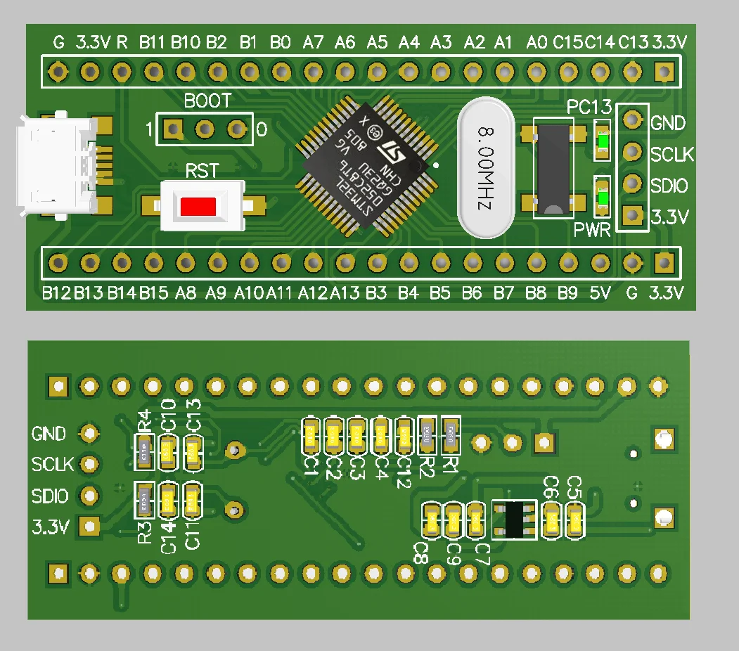 Placa central STM32L052C8T6 STM32L052 L052 promoción de placa de desarrollo de sistema mínimo de bajo consumo de energía - imagen 3