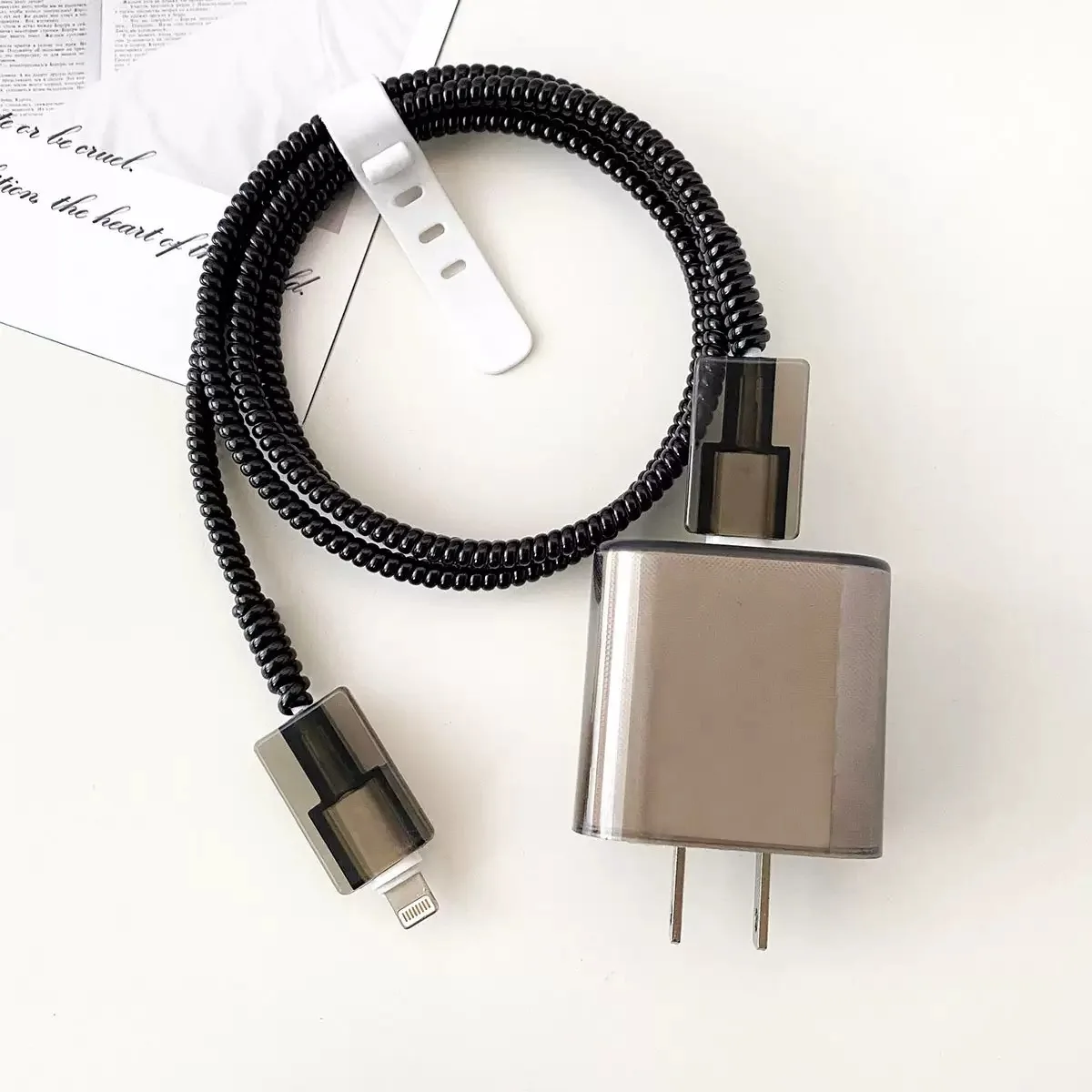 Étui de chargeur Transparent mignon pour IPhone 11 12 13 14 15 18W/20W, housse de Protection de Charge, manchon de chargeur, accessoires - imagen 5