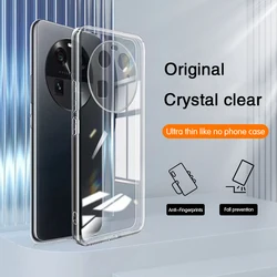 Funda de teléfono transparente para OPPO Find X6 Pro X6Pro 5G Carcasas silicona transparente suave TPU protección de cámara funda trasera fina Original