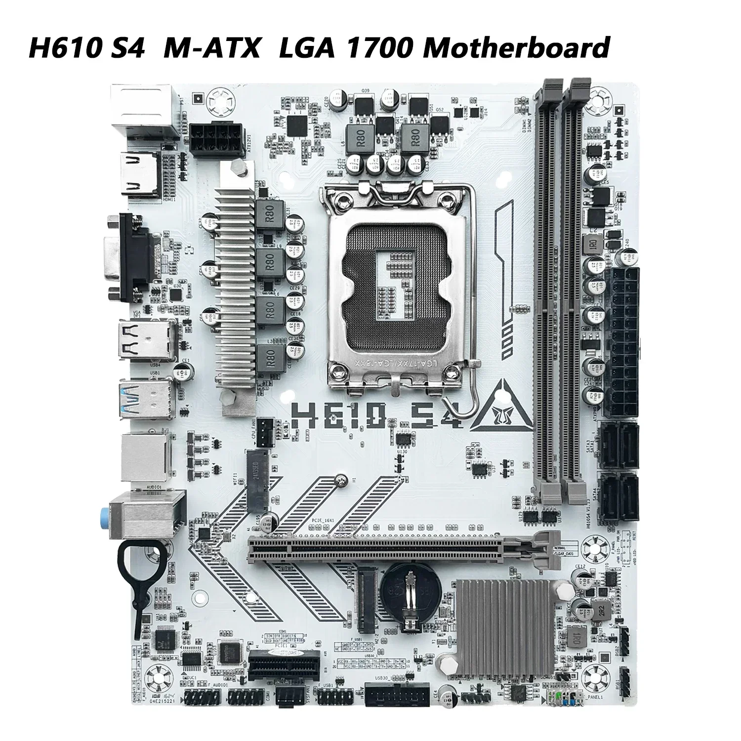 Placa base MACHINIST H610 S4 M-ATX DDR4 compatible con 12 13 14 Gen Intel LGA 1700 CPU 12100F 12400F 12490F 12600F 12700F 13600F